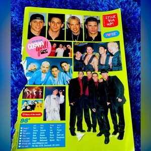 Cosmo Girl 98 degrees Sticker page! 90’s stickers. Retro! Cute Guy Club.